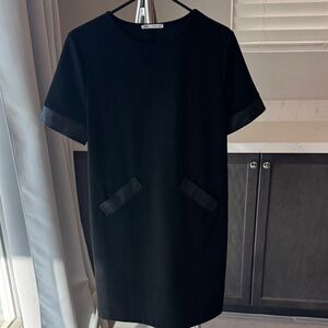 Zara Black Mini Dress with Pocket Detail